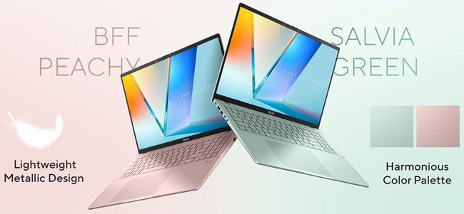 ASUS Vivobook S16 (BFF Peachy & Salvia Green)